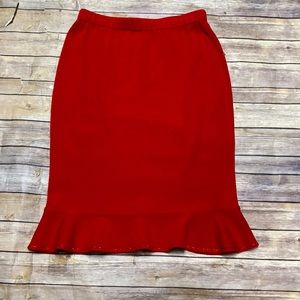 St. John Evening Skirt Red